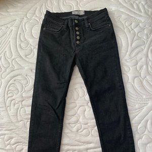Free People Jeans Mid-Rise Button Up Skinny